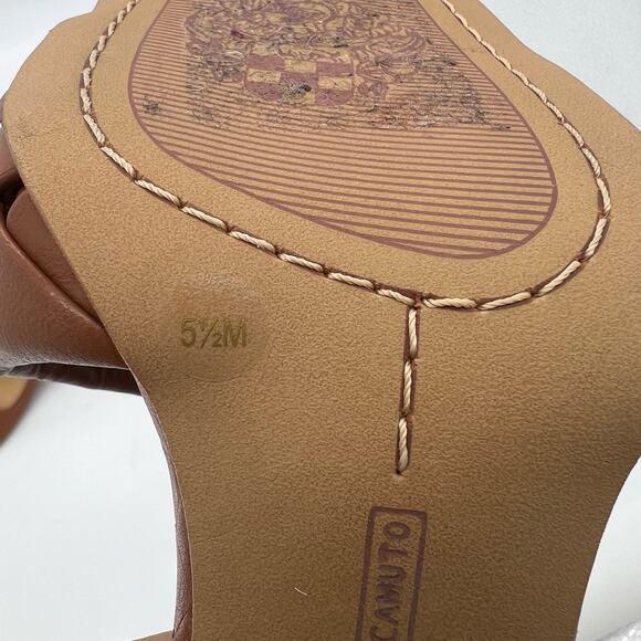 Vince Camuto Brelanie Woven Strap Mule Heels Barn Brown Womens Size 5.5 - Picture 13 of 13